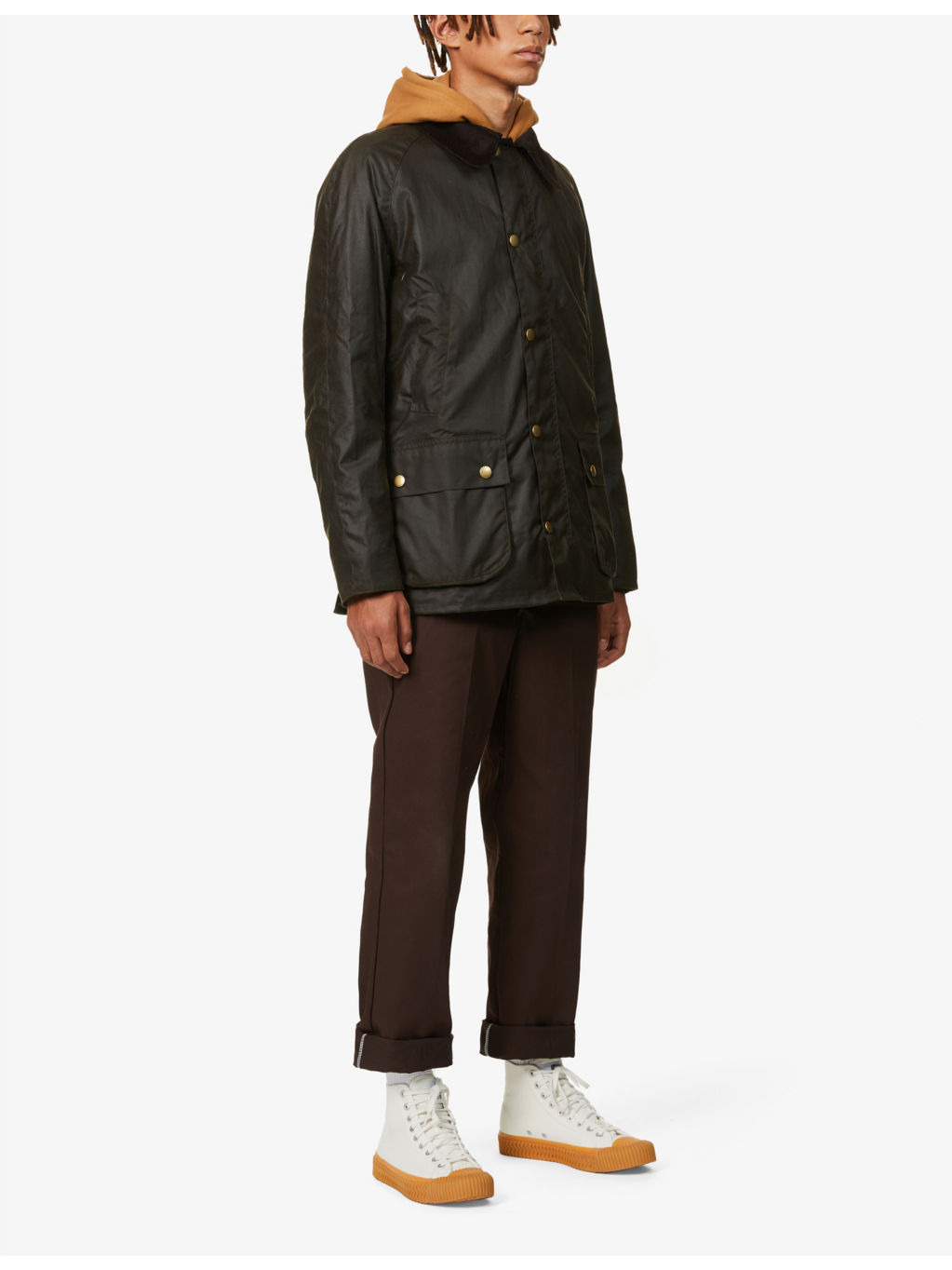 Ashby corduroy-trimmed waxed cotton jacket - 3