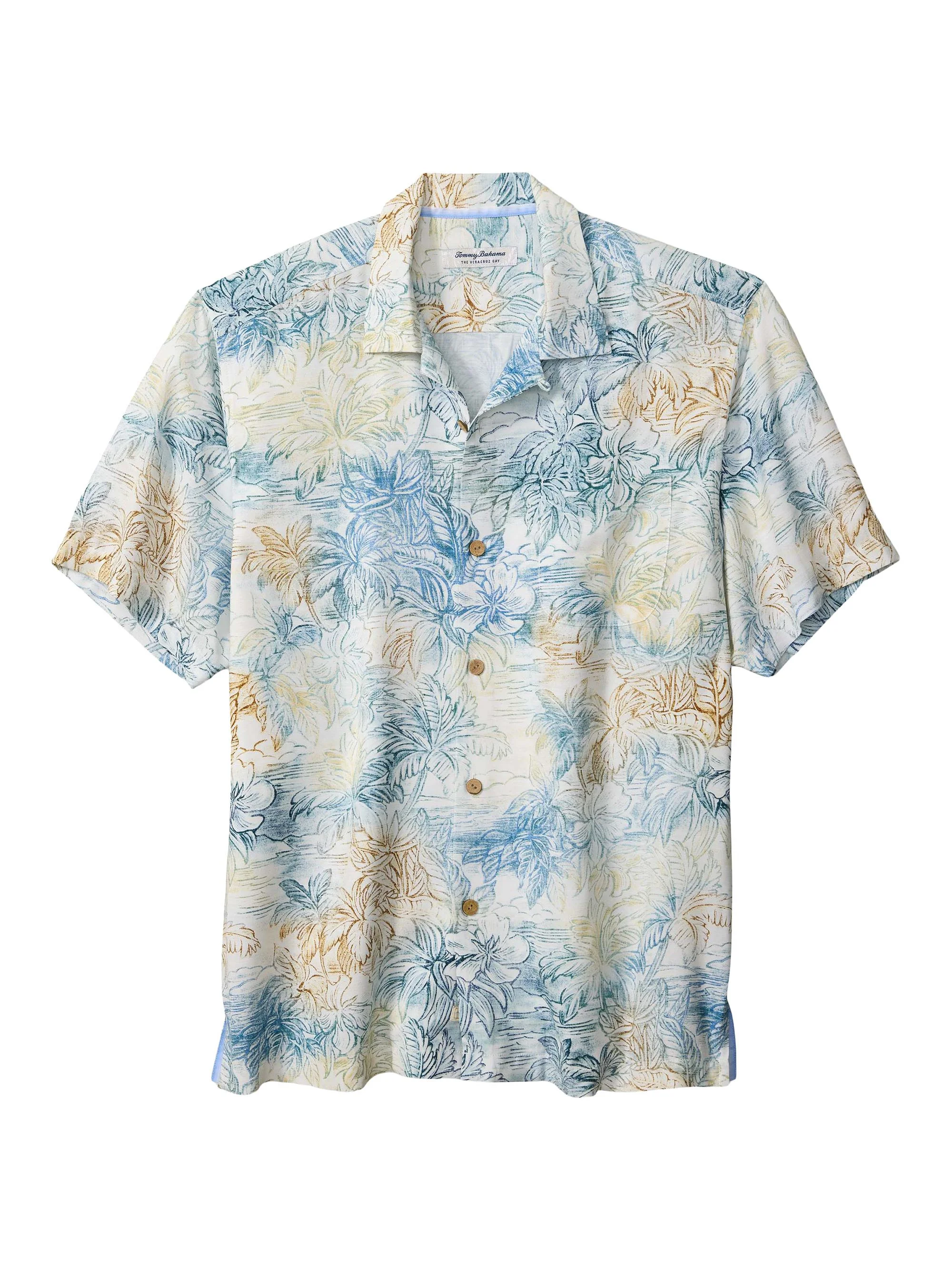 Men's Veracruz Cay Printed Shirt - Bora Bora Blue - 1