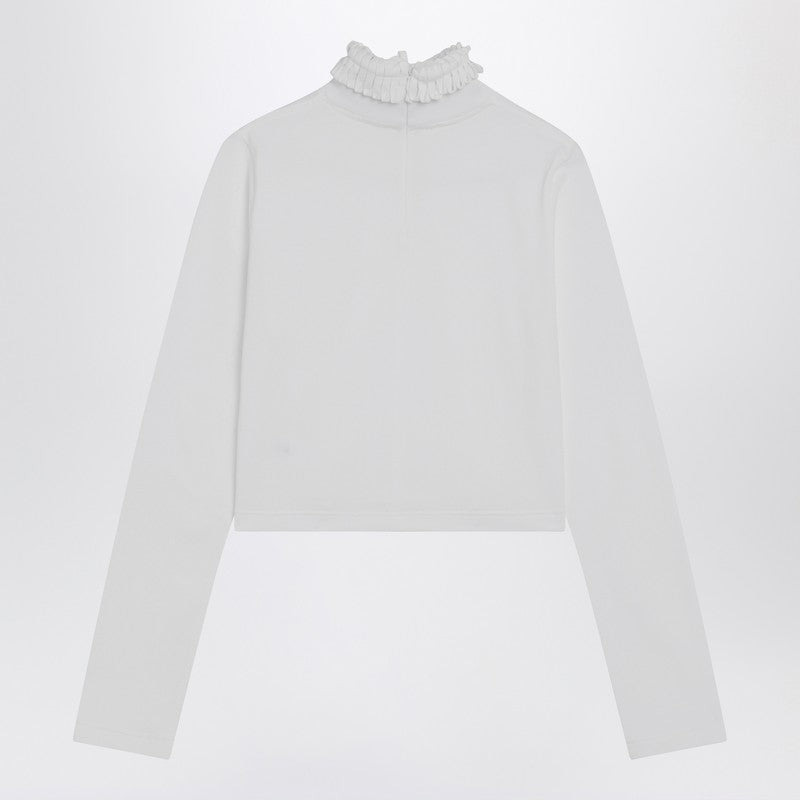 Alaia White Crop T-Shirt Dolcevita Women - 2