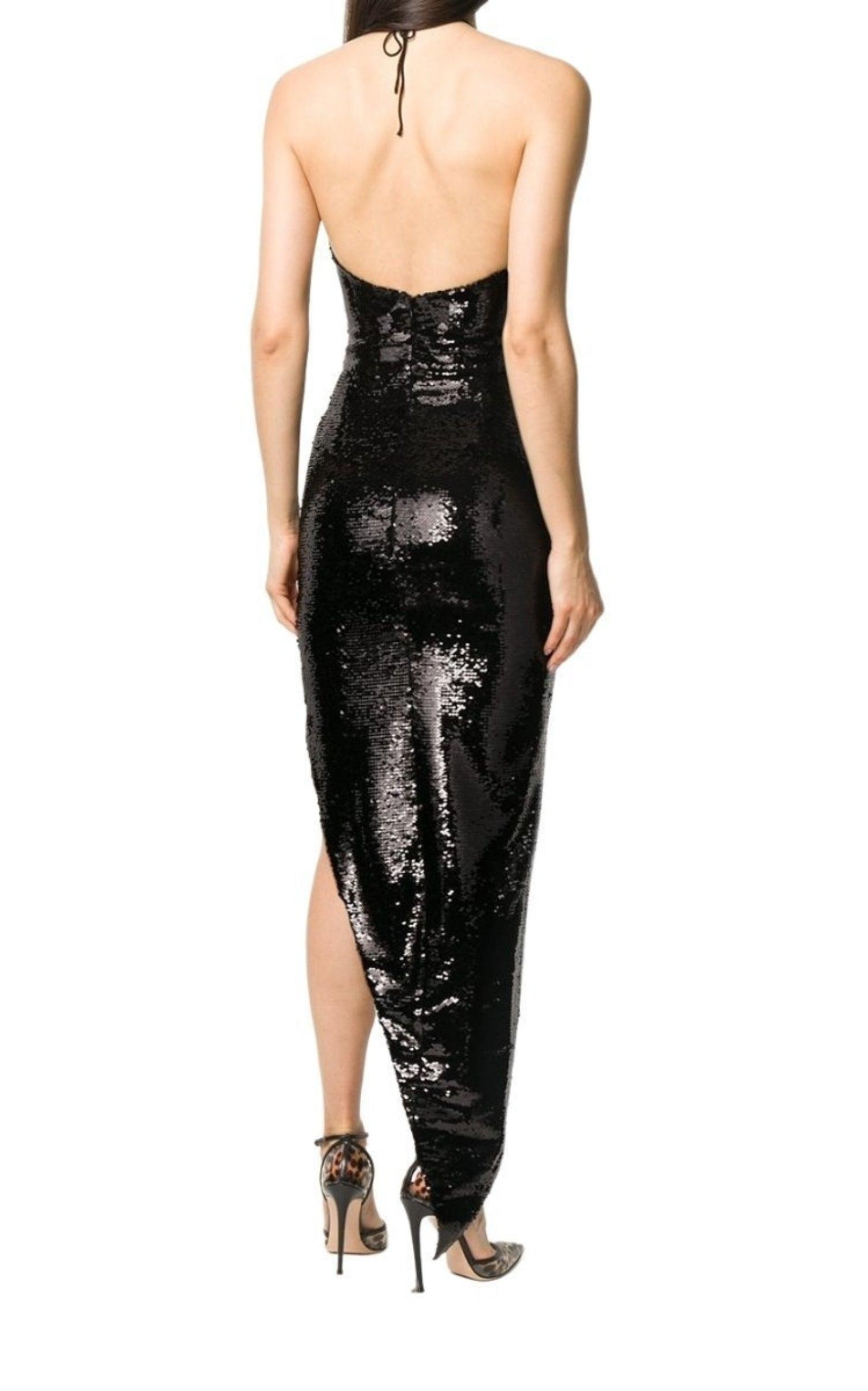 Sequin Embellished Asymmetric Dress - 3