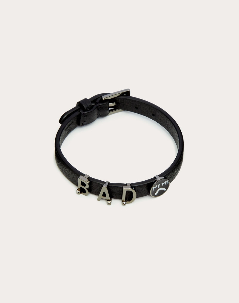 Valentino Garavani Lovers Language calfskin bracelet 3