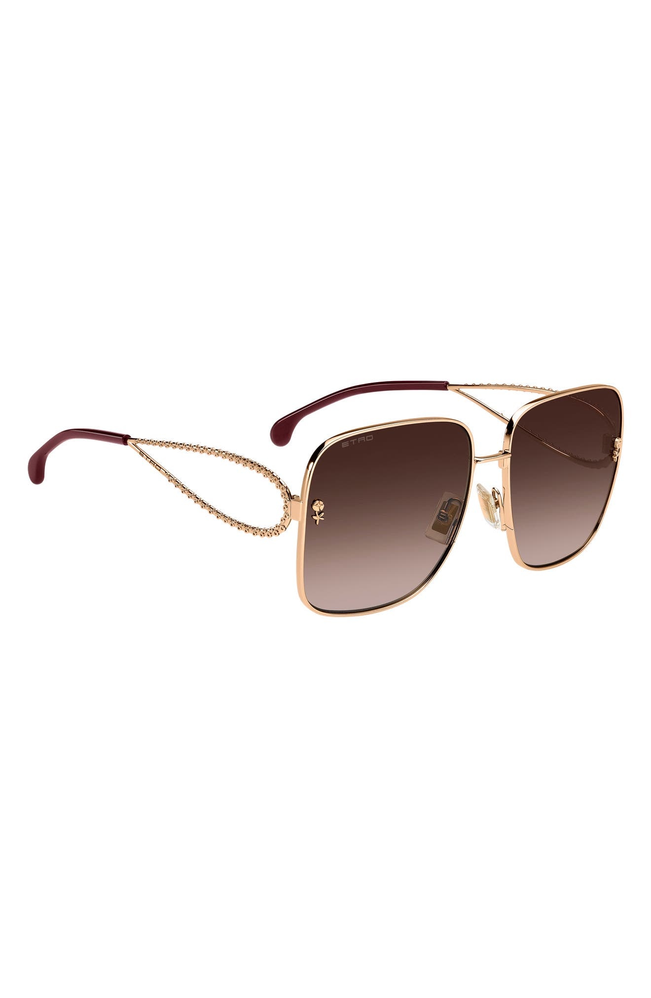 Etro 61mm Gradient Square Sunglasses in Gold Copper/Brown Sf at Nordstrom - 7