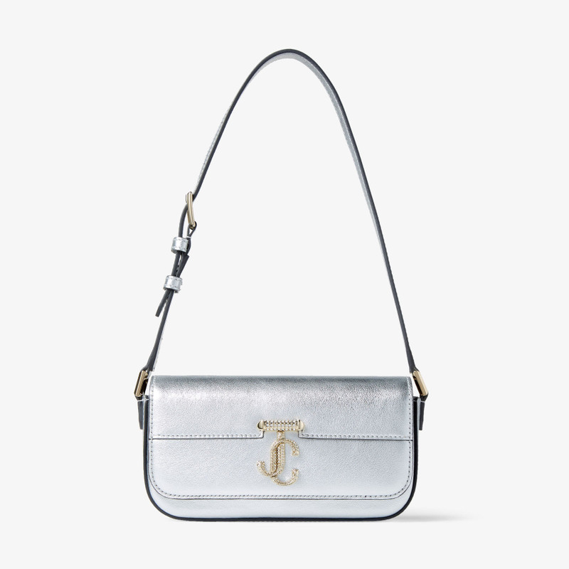 Varenne Mini Shoulder
Silver Metallic Nappa Mini Shoulder Bag with JC Emblem 1