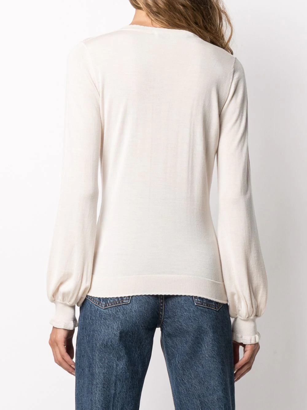 bell sleeve knitted top - 4