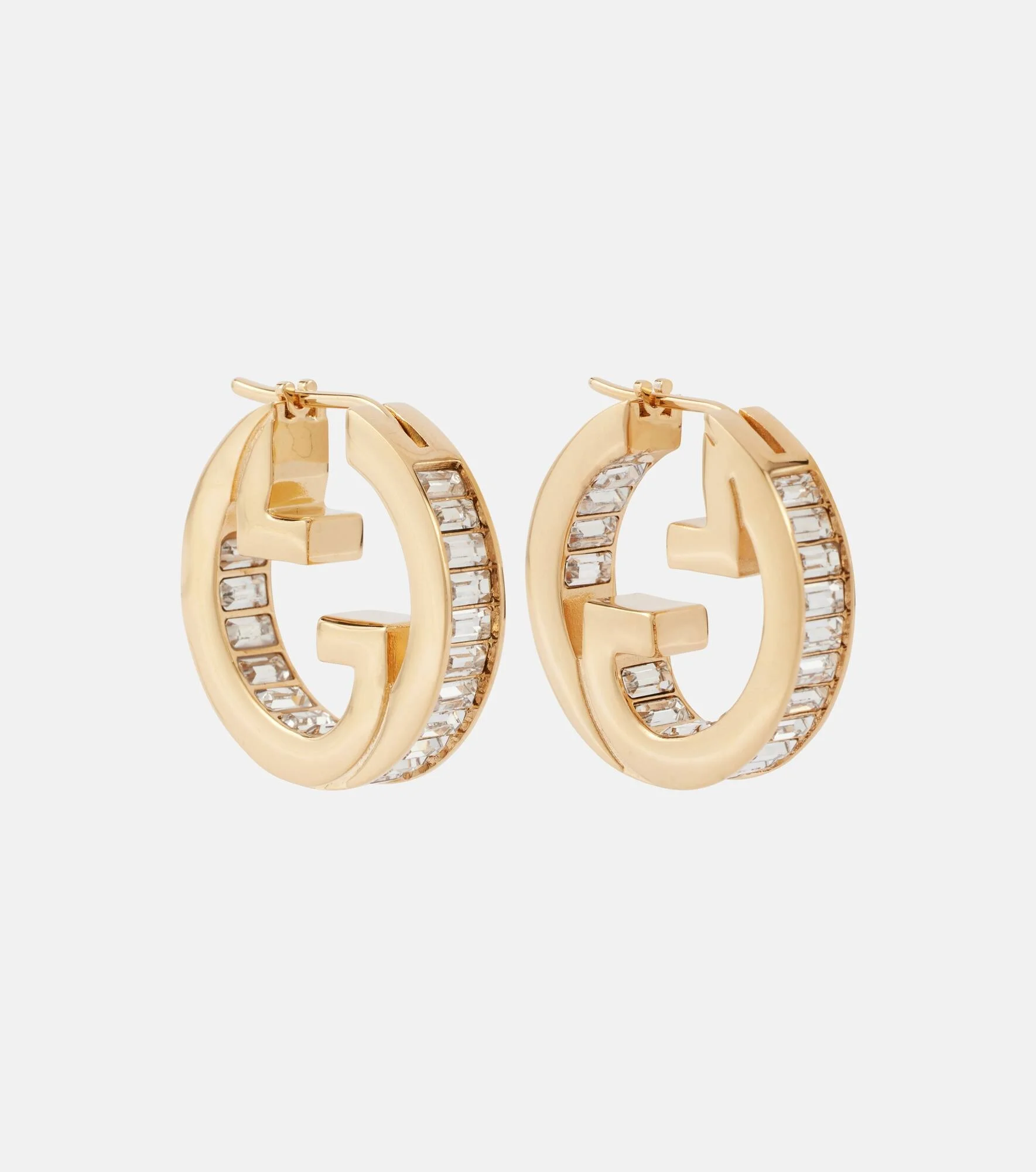 Gucci Blondie embellished hoop earrings - 1