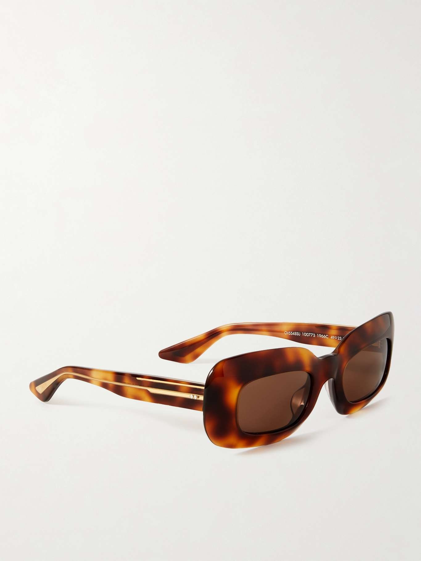 + Oliver Peoples 1966C oversized rectangular-frame tortoiseshell acetate sunglasses - 3