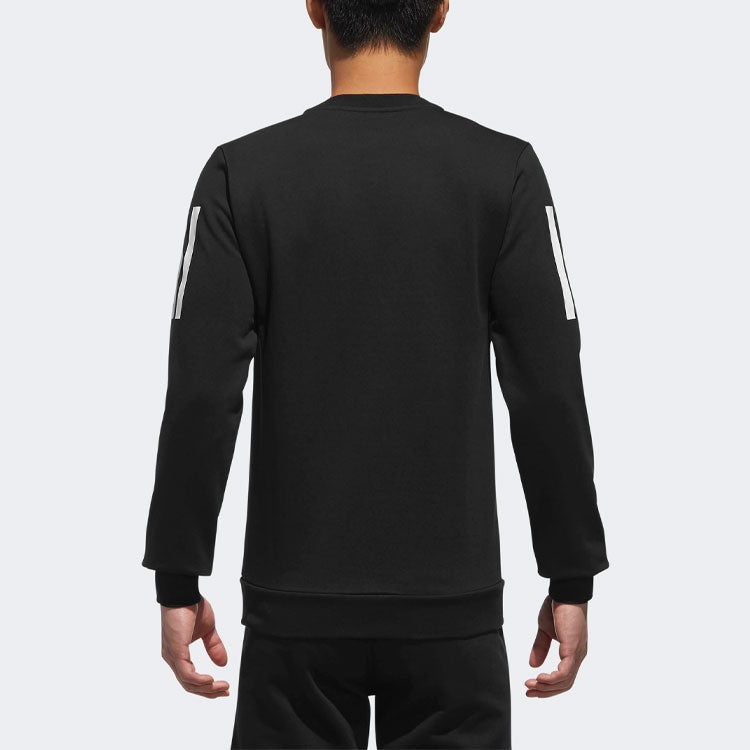 adidas neo Athleisure Casual Sports Knit Round Neck Pullover Black DX0043 - 4