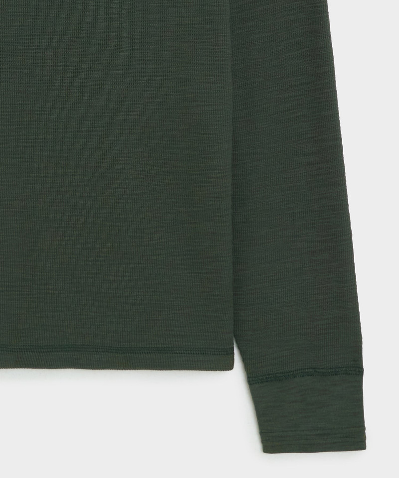 Lightweight Mini Waffle Henley 7