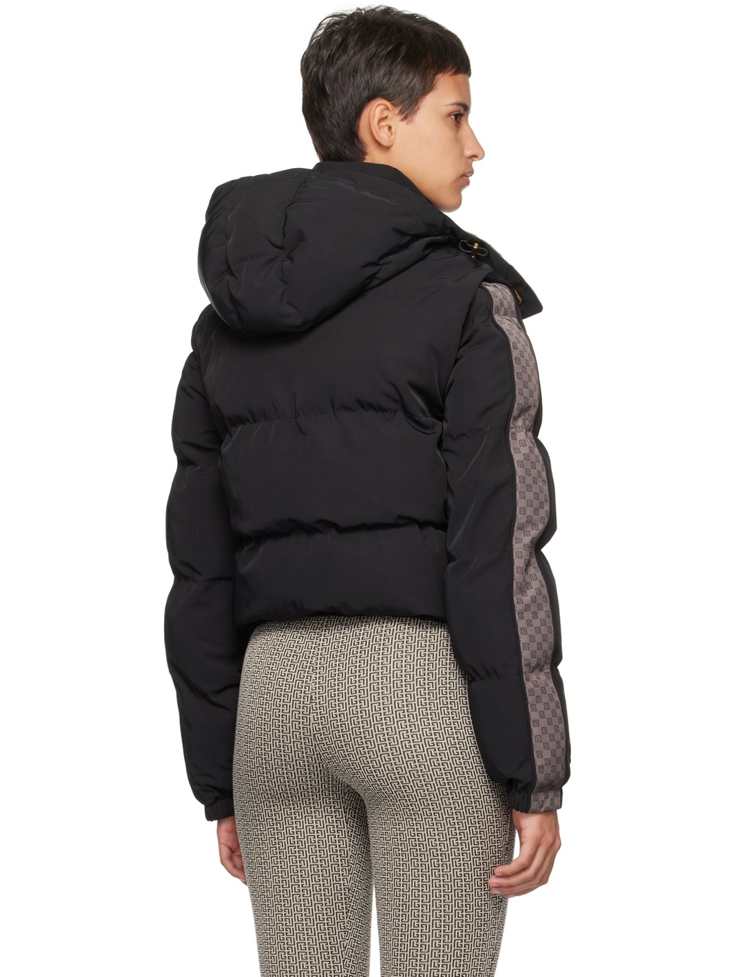 Brown Hooded Puffer Jacket - 3