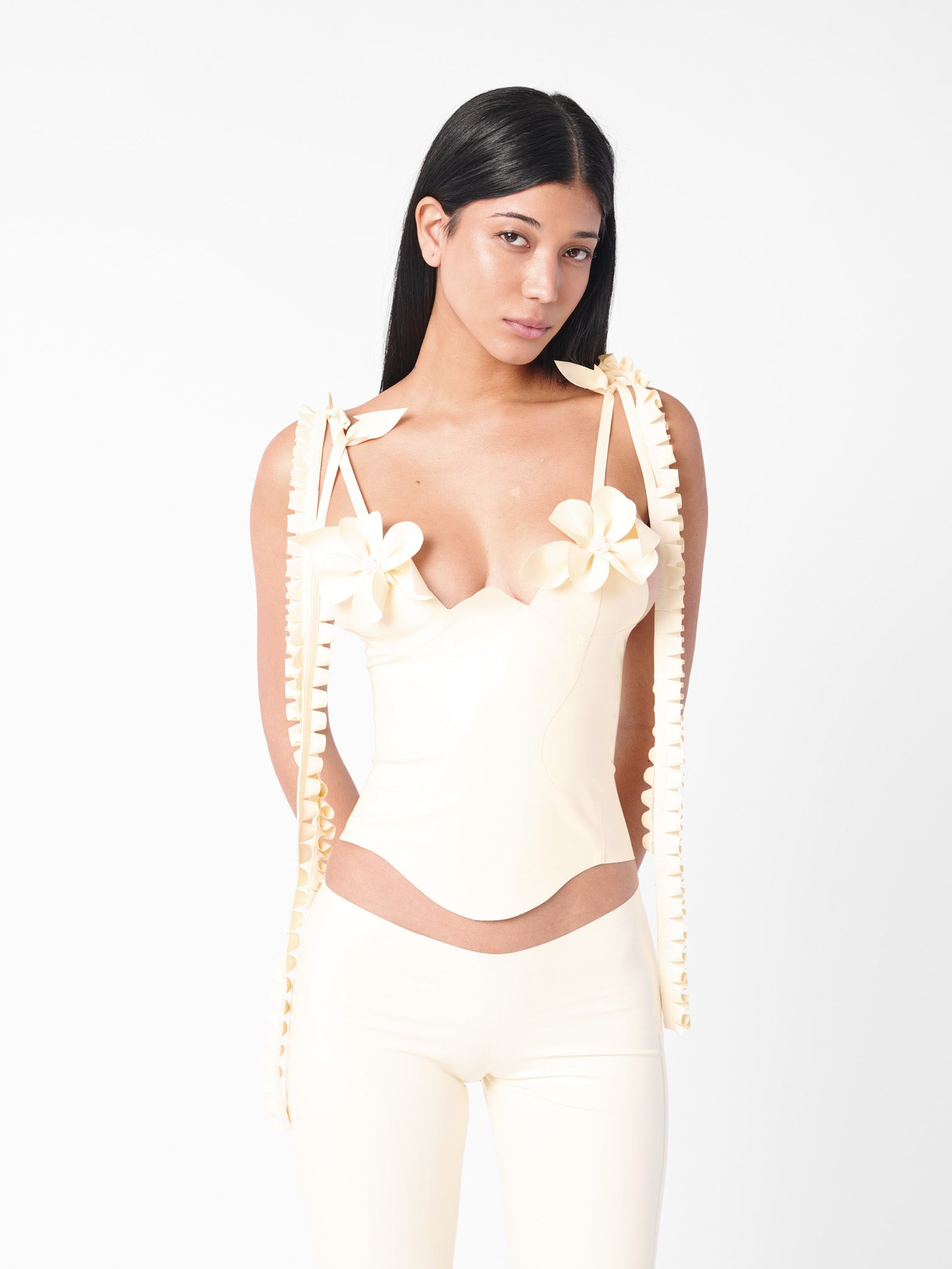 ANNAMARIA LATEX TOP WHITE - 2
