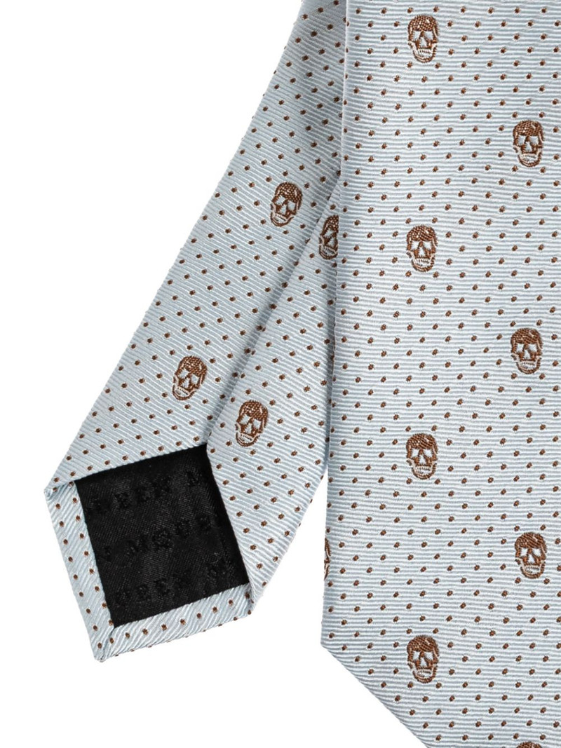 Alexander McQueen skull-pattern dotted tie outlook