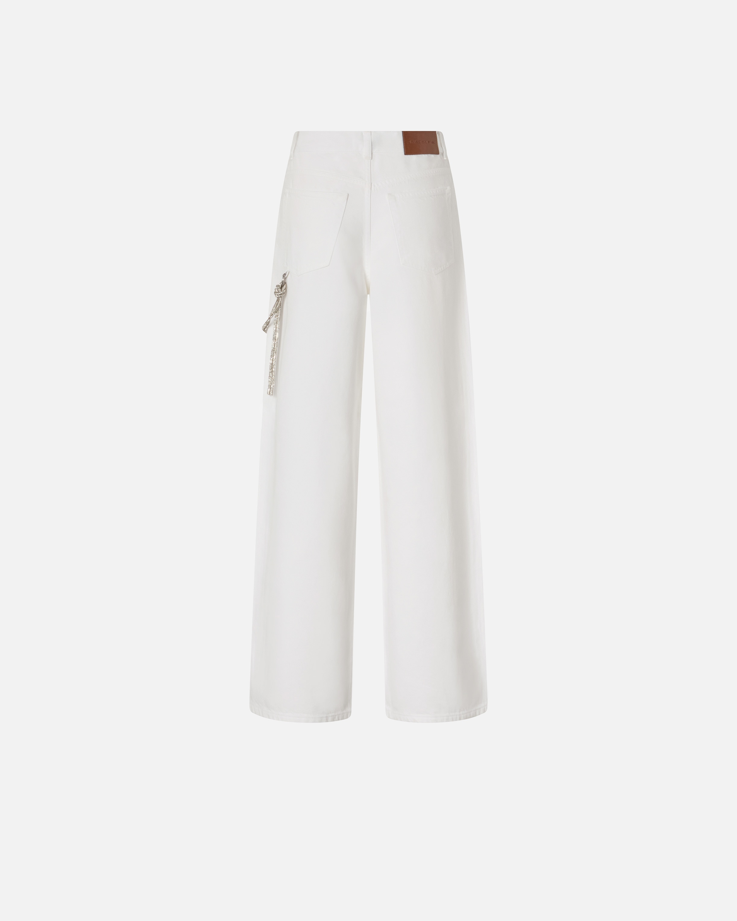 LOOSE WIDE-LEG TROUSERS WITH JEWEL CHAIN - 6