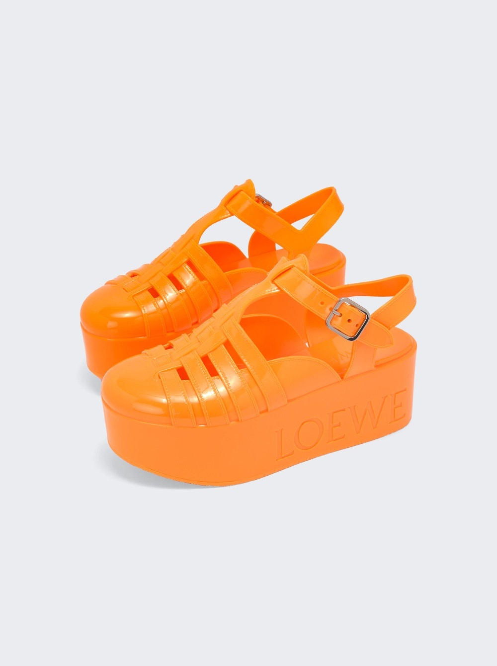 Rubber Wedge Sandal Orange - 2