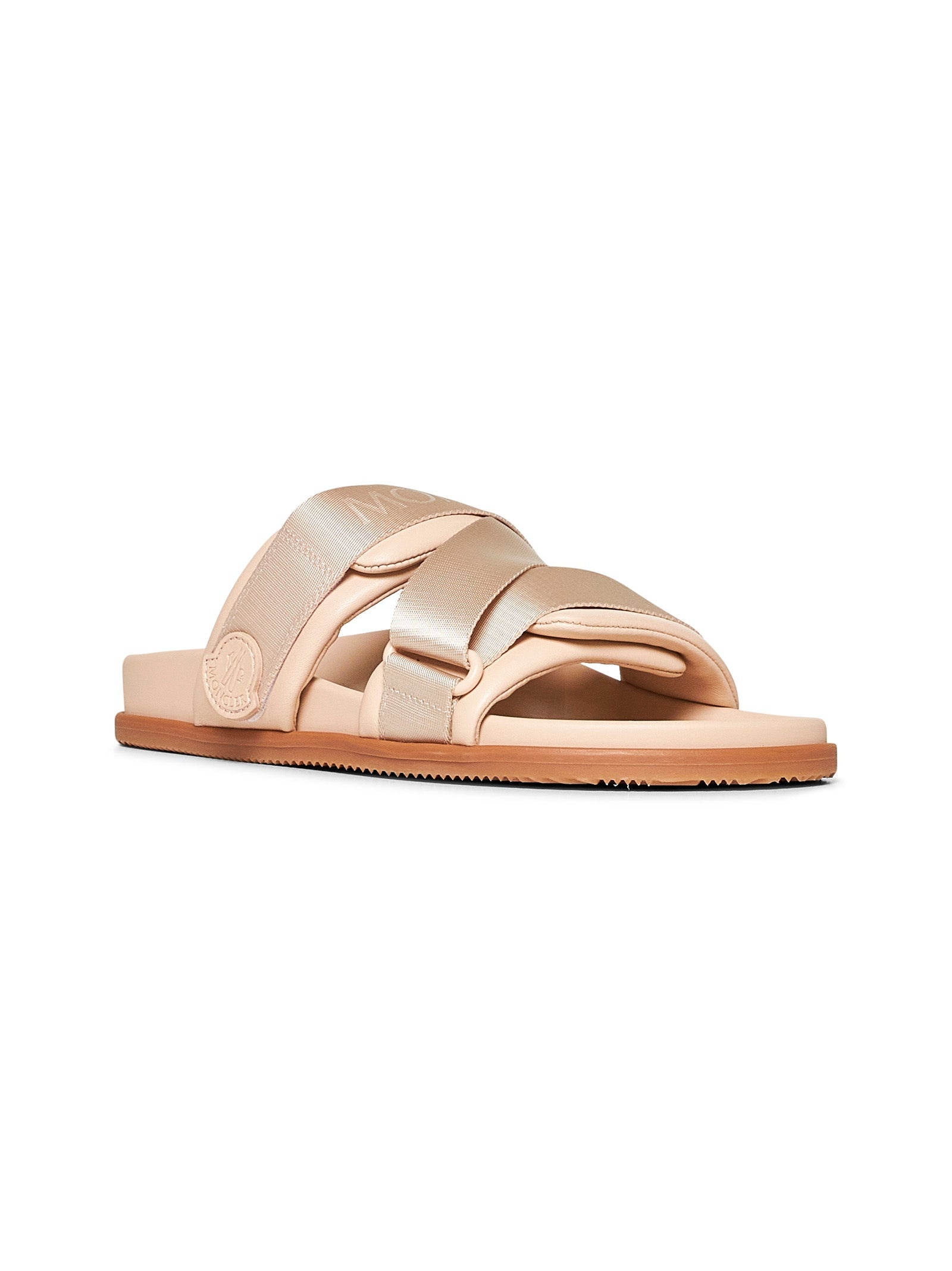 Pink nappa leather Mon Summer sliders - 2