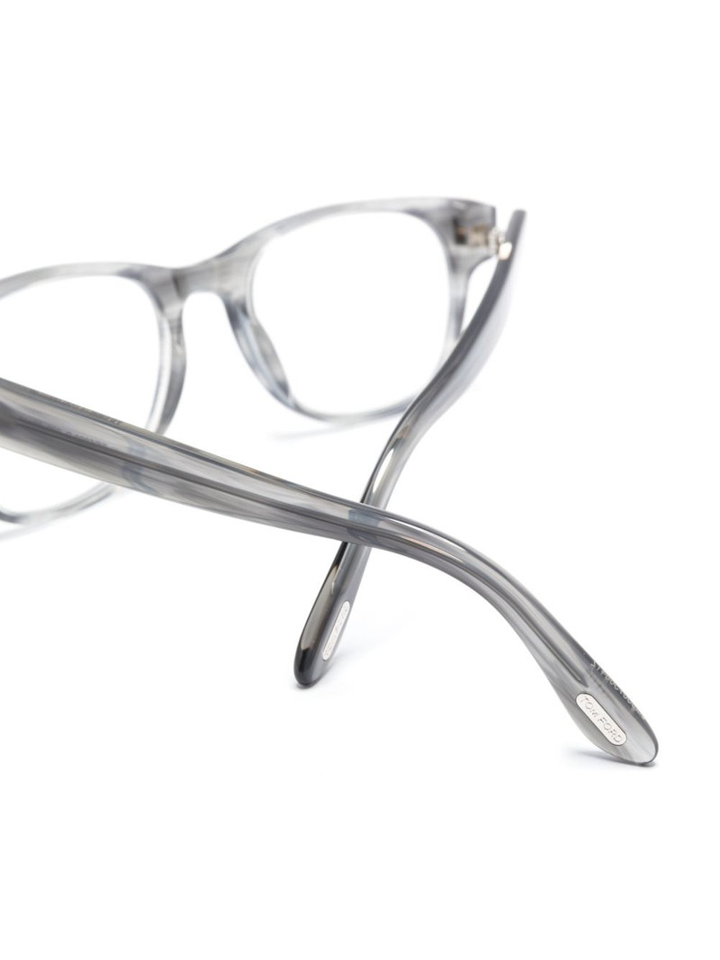 FT5898B logo-engraved round-frame glasses 3