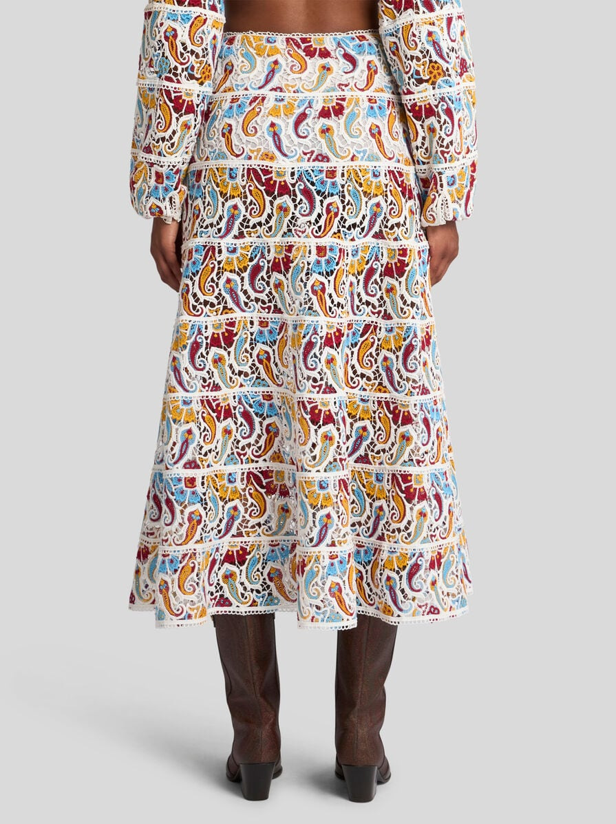 PAISLEY MACRAMÉ SKIRT - 5