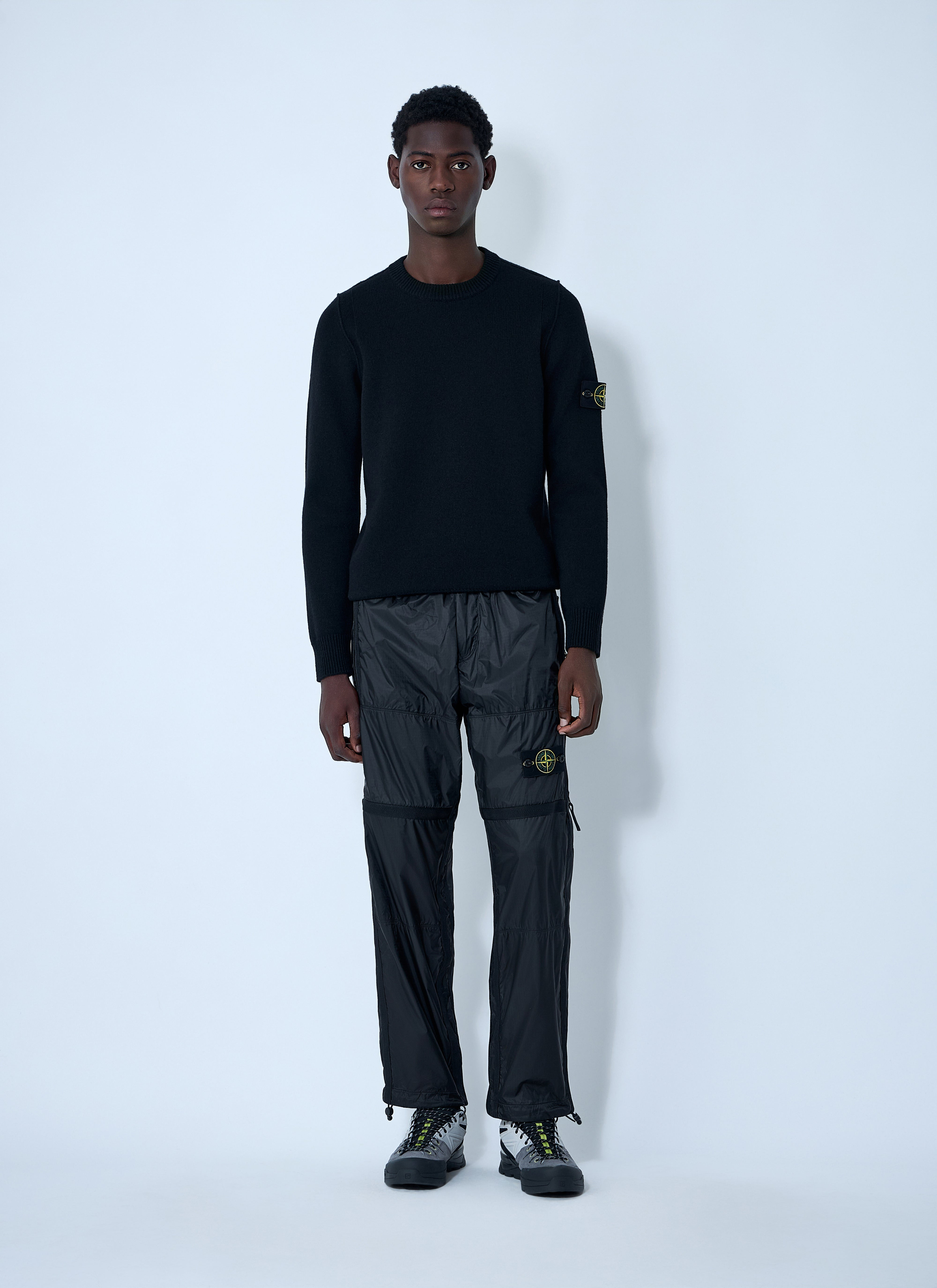 Stone Island Men Logo Patch Pants - 2
