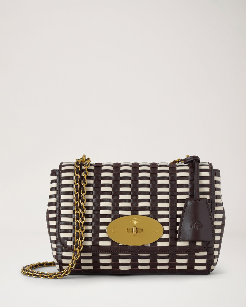 Lily Ebony & Eggshell Woven Leather 1