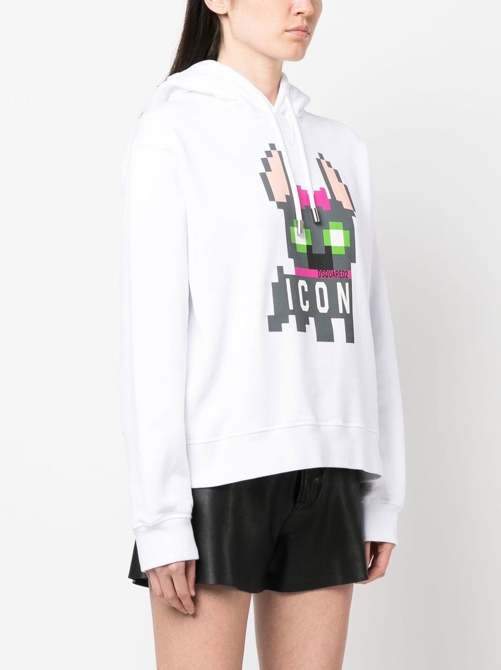 Icon pixelated-print hoodie - 3
