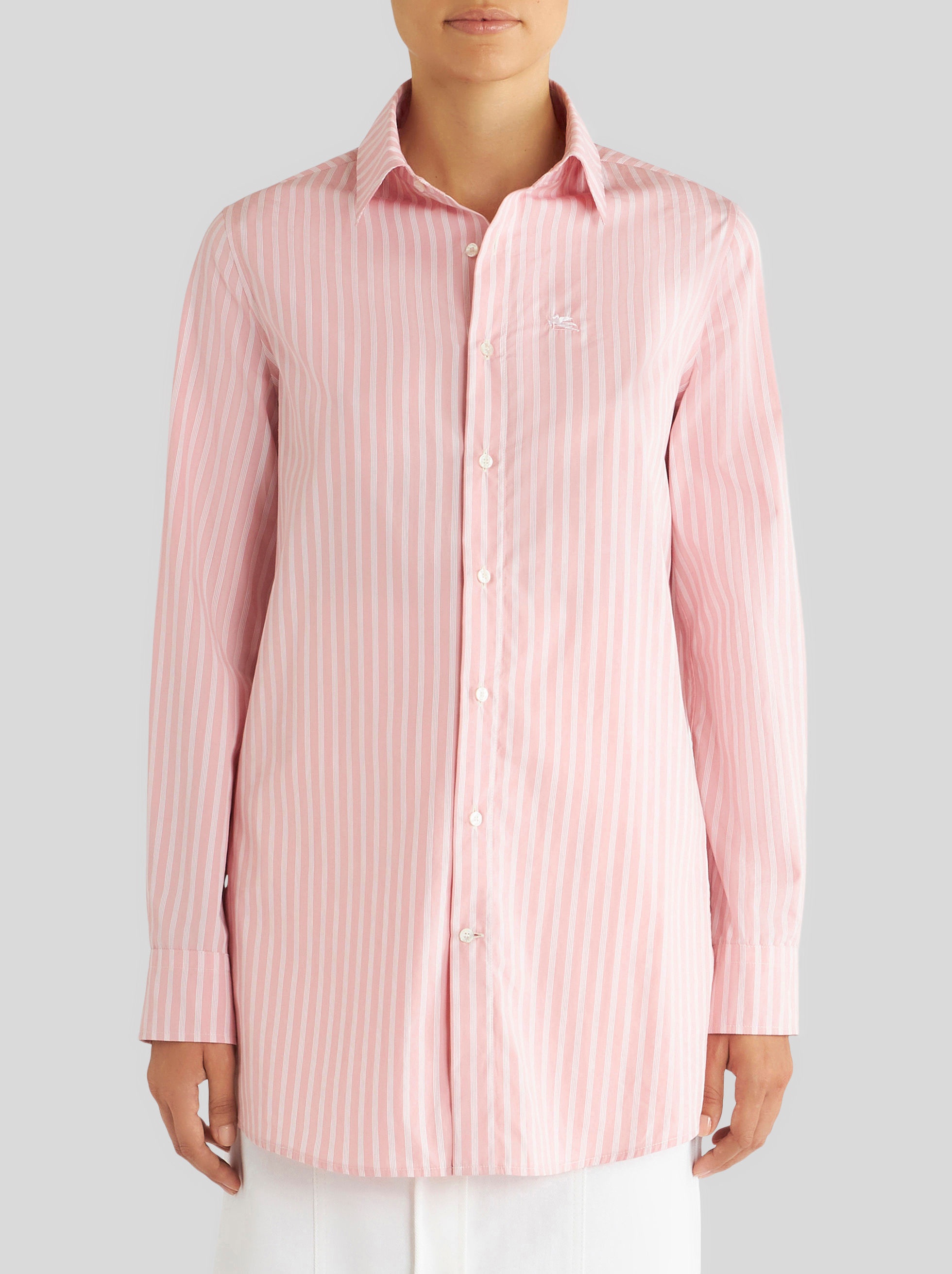 STRIPED SHIRT WITH EMBROIDERED PEGASO - 2