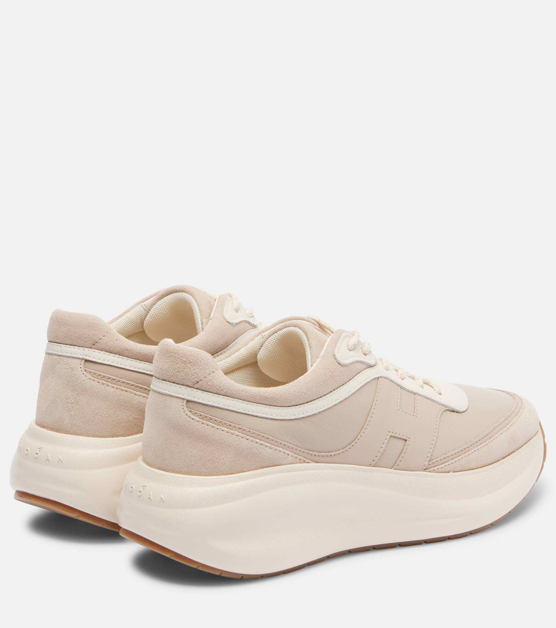 H696 leather platform sneakers - 2