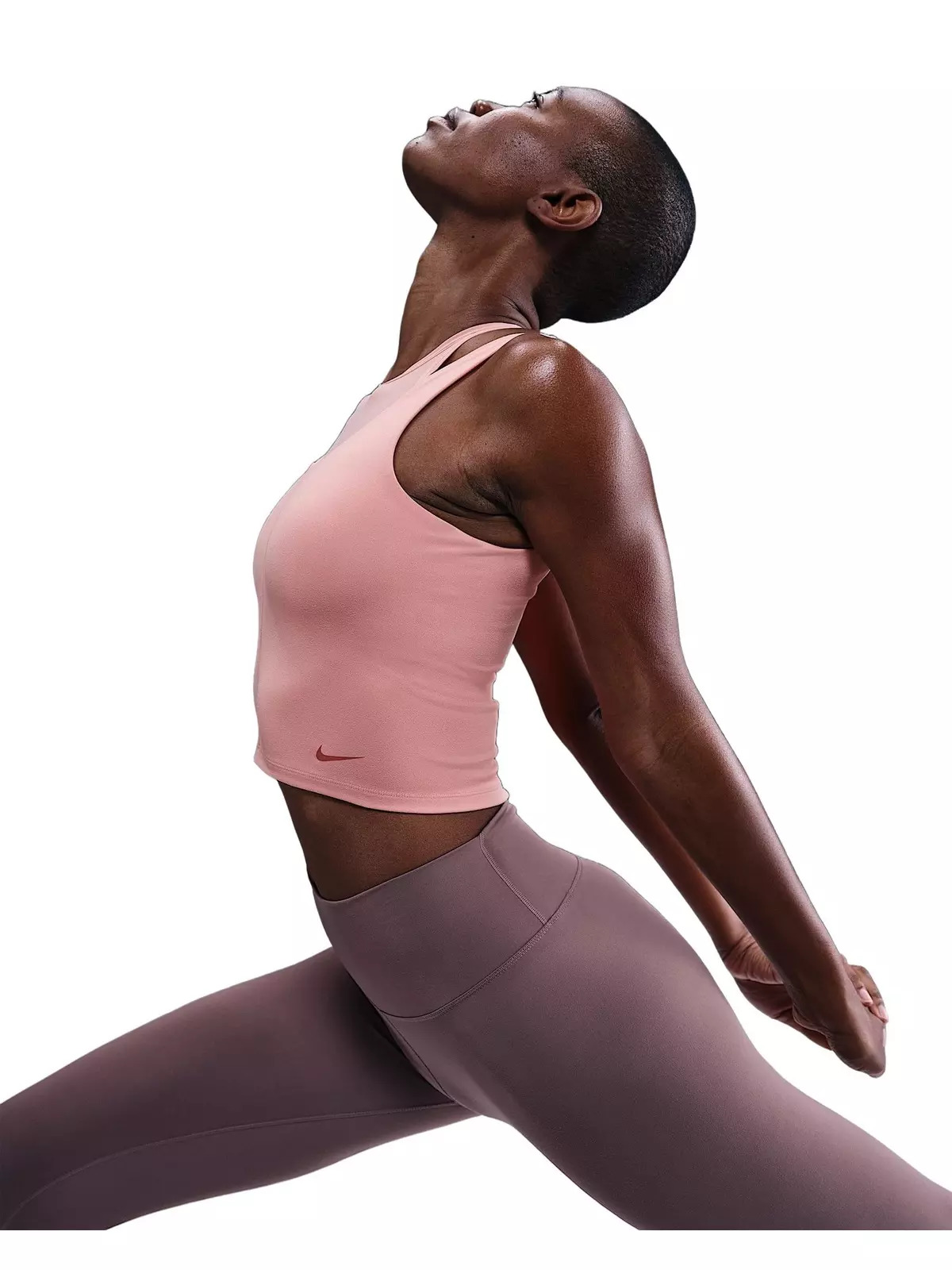 Women's One Fitted Dri-FIT Cropped Tank Top - Pink - 3