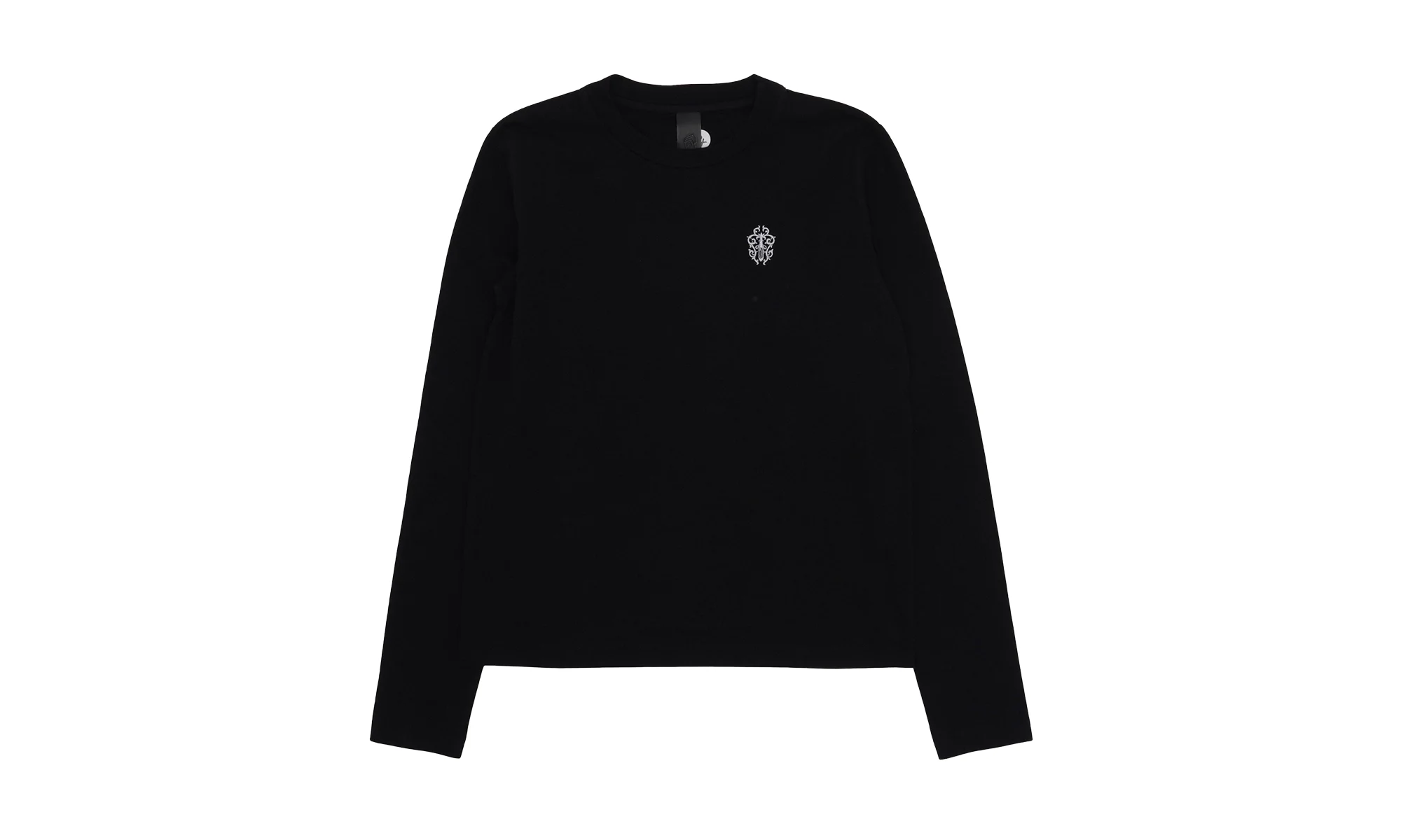 Heavyweight Embroidered Dagger Long Sleeve T-Shirt "Black" CHRM0454 - 1
