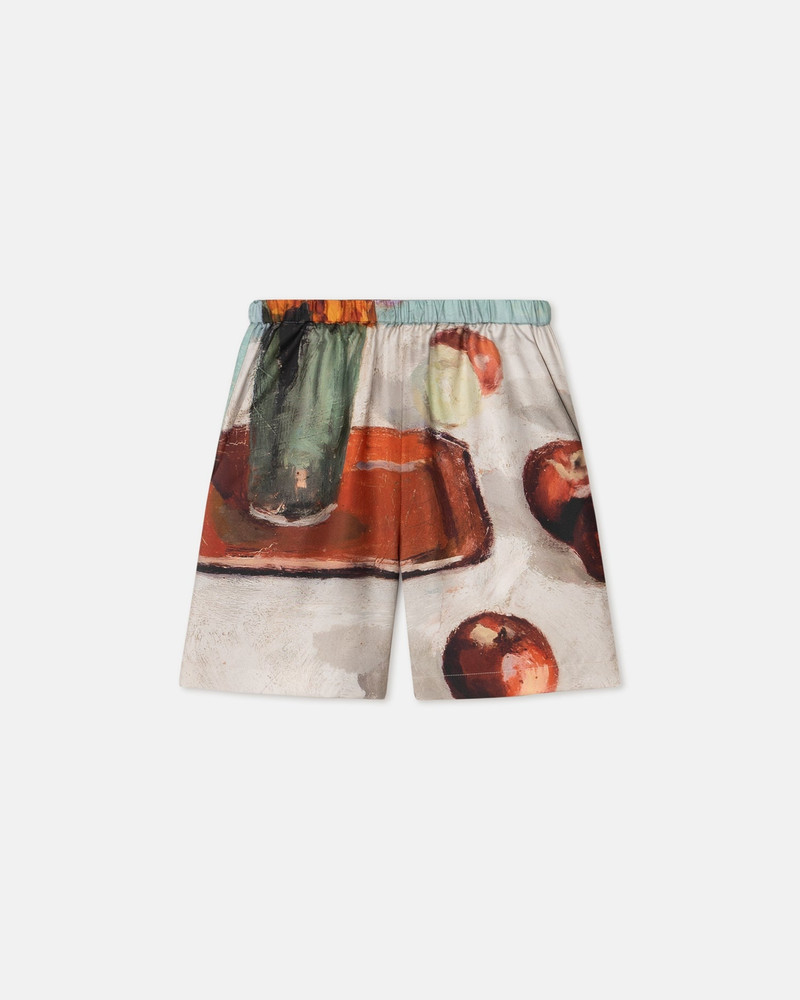 Printed Silk Twill Shorts 1