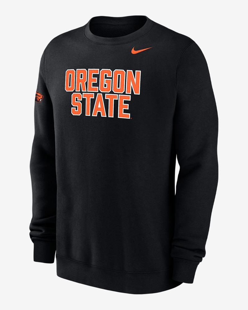 Oregon State Club Fleece Men's Nike College Crew-Neck Sweatshirt 1