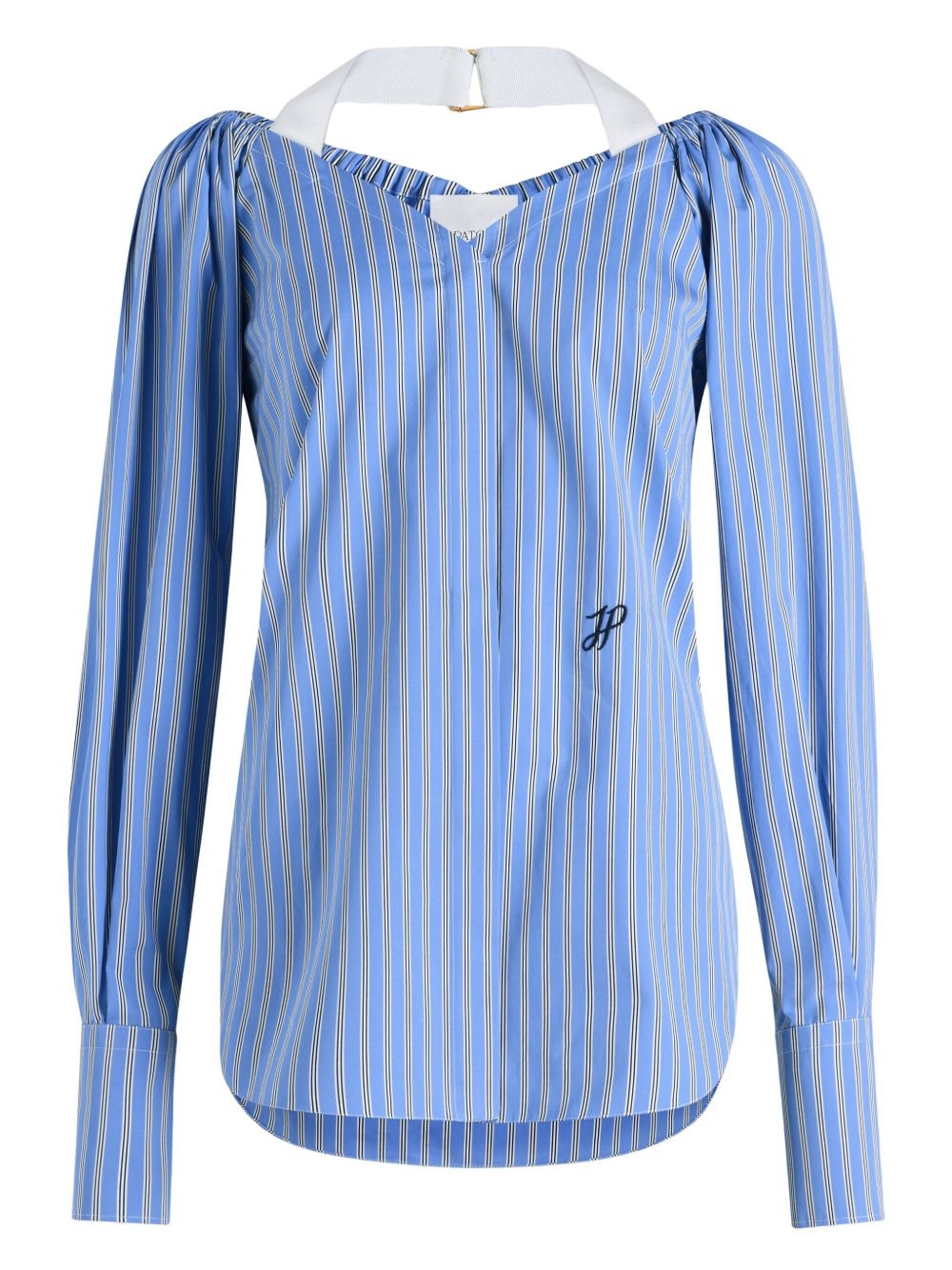wrap poplin blouse - 6