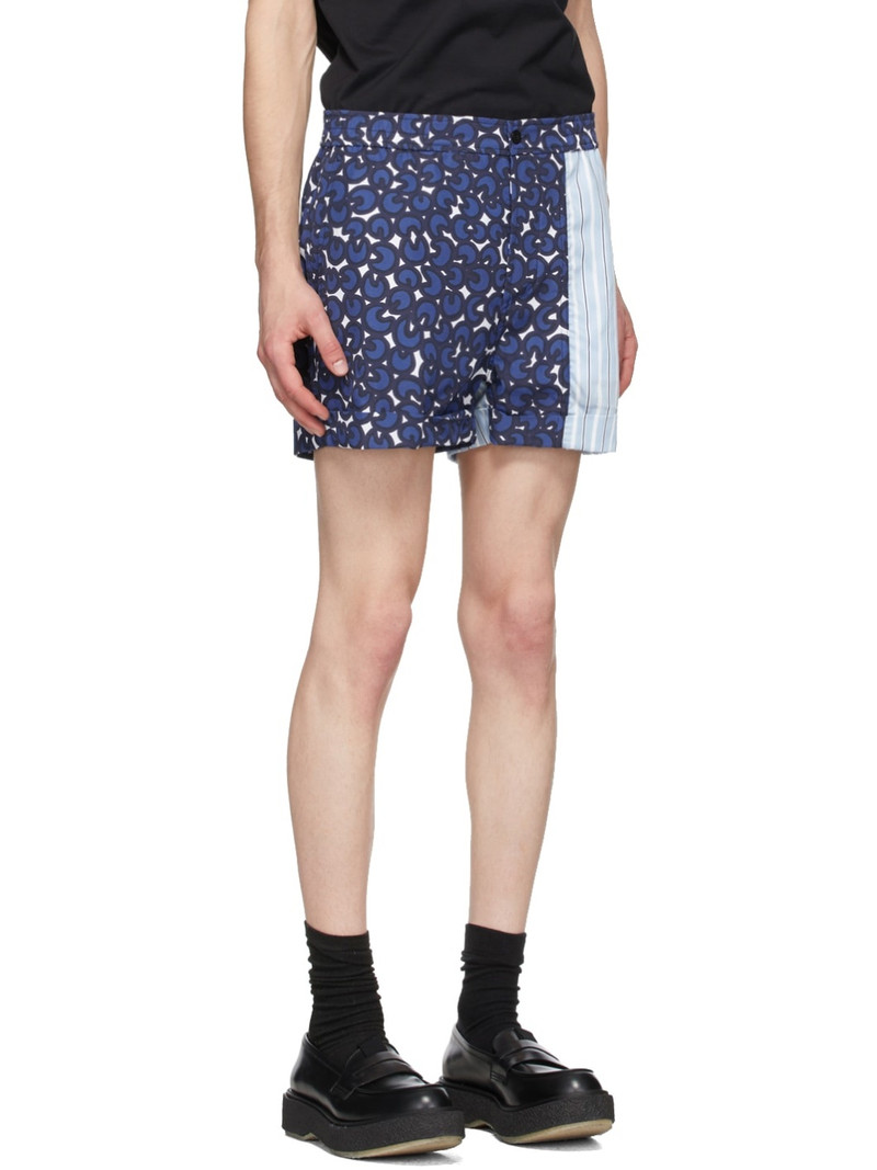 Blue Multi-Print Shorts 2