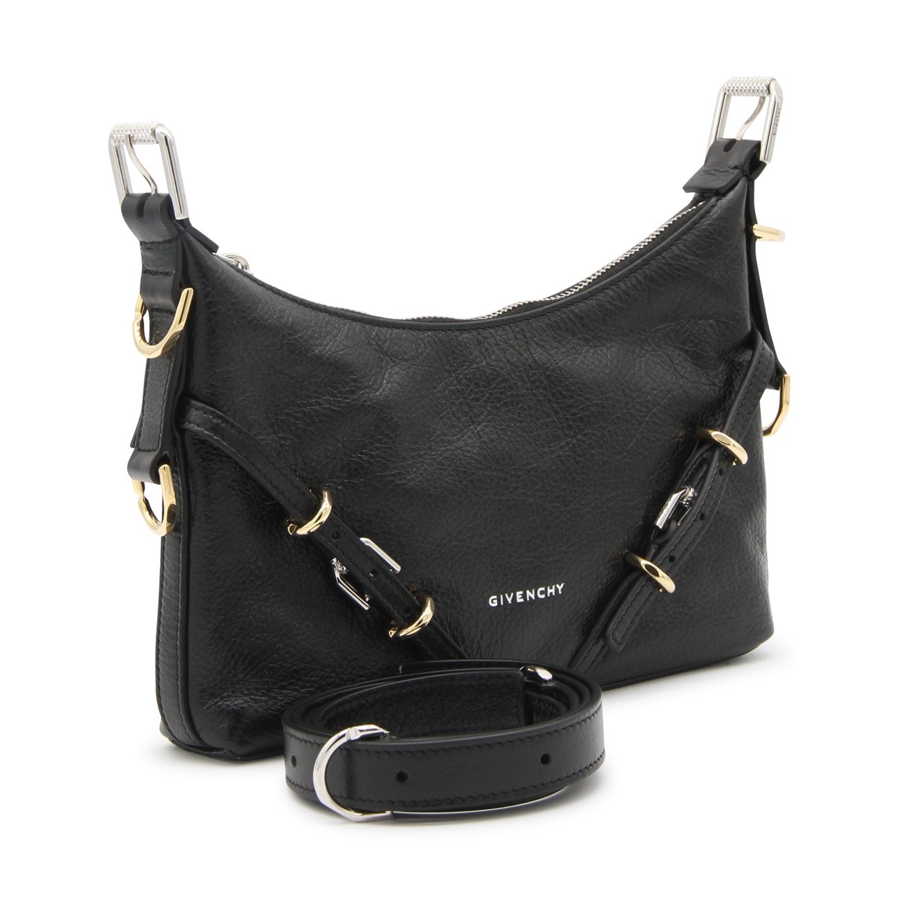 black leather voyou mini shoulder bag - 2