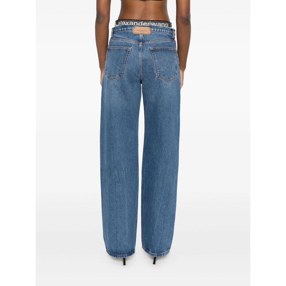 Alexander Wang Blue Denim - Straight-Leg Jeans Women - 3