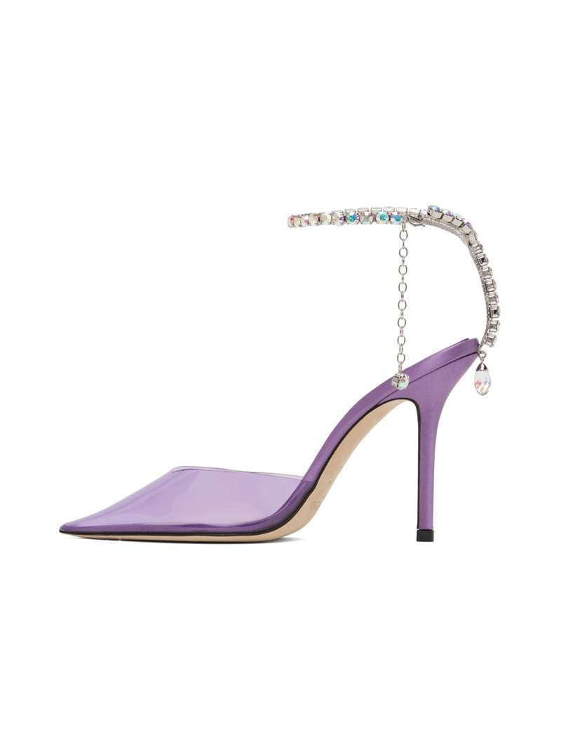 JIMMY CHOO Purple Saeda 100 Heels outlook