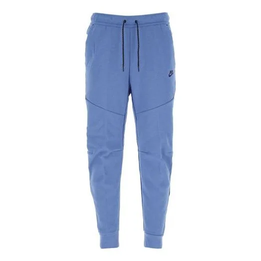 Men's Nike Nsw Tch Flc Jggr Solid Color logo Bundle Feet Sports Pants/Trousers/Joggers Blue CU4495-4 - 1