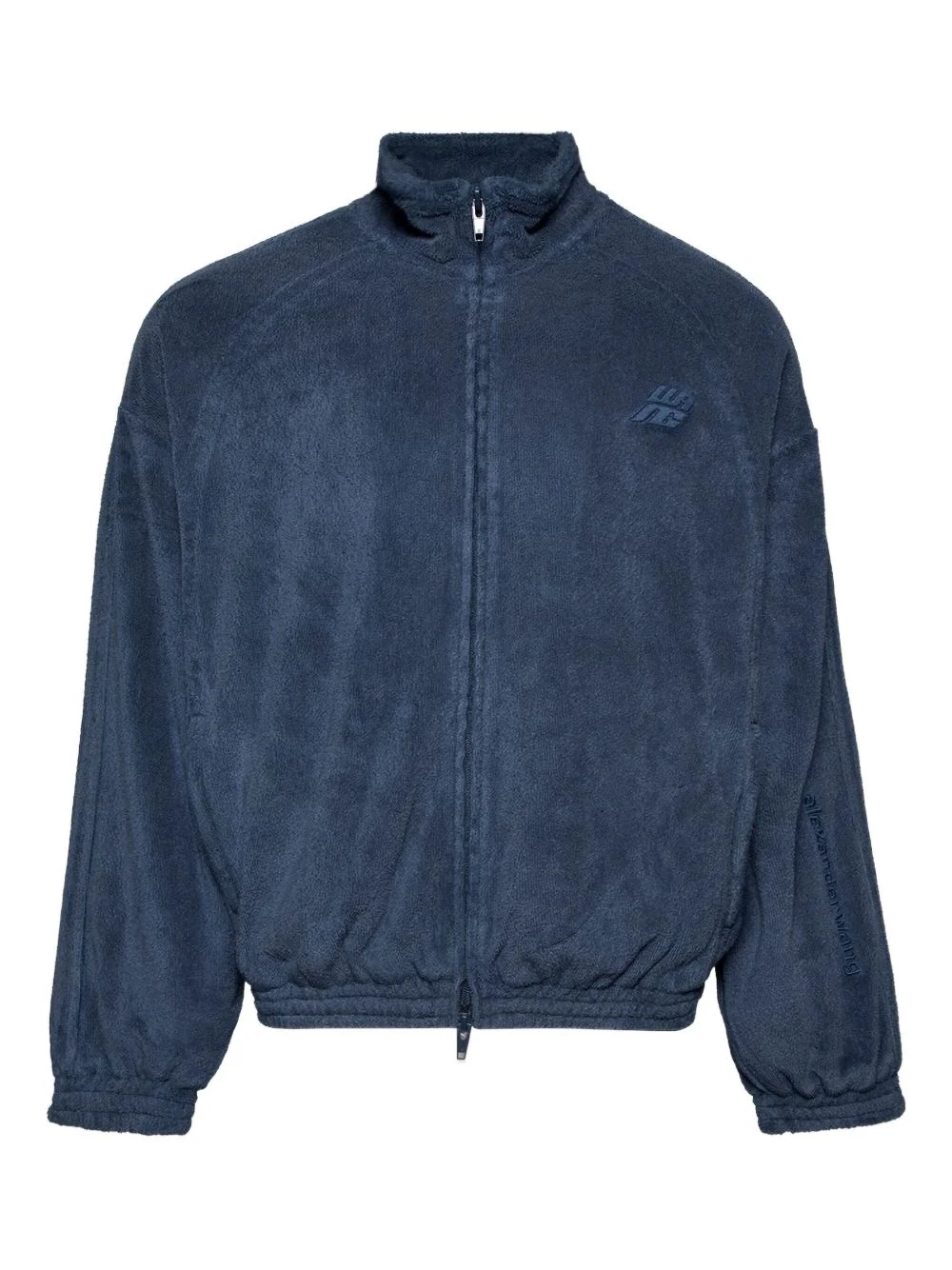 fleece zip-up track jacket - 1