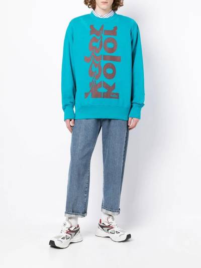 Kolor logo-print distressed sweatshirt outlook