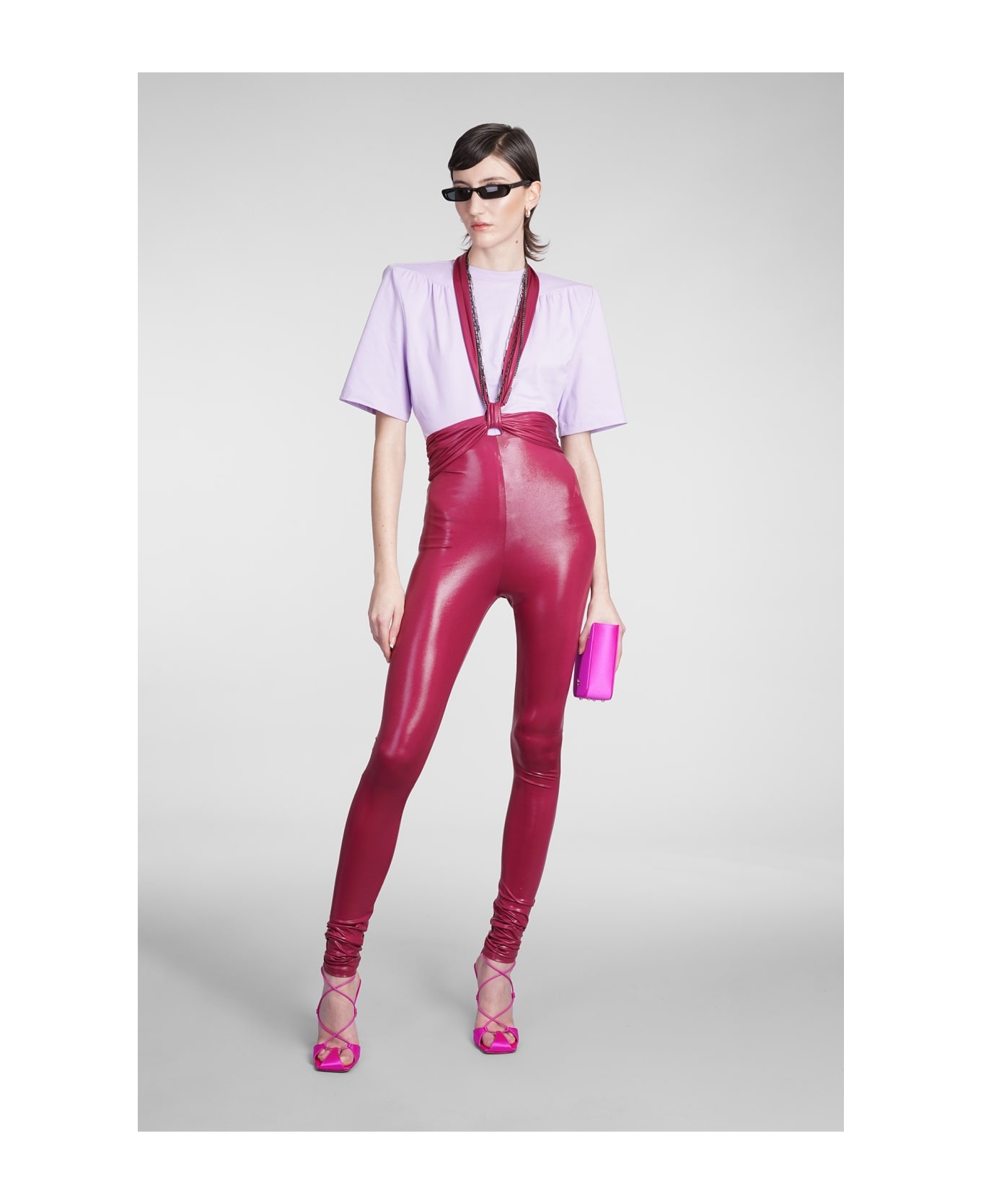 Wine Red Jersey Ruby Pants - 2