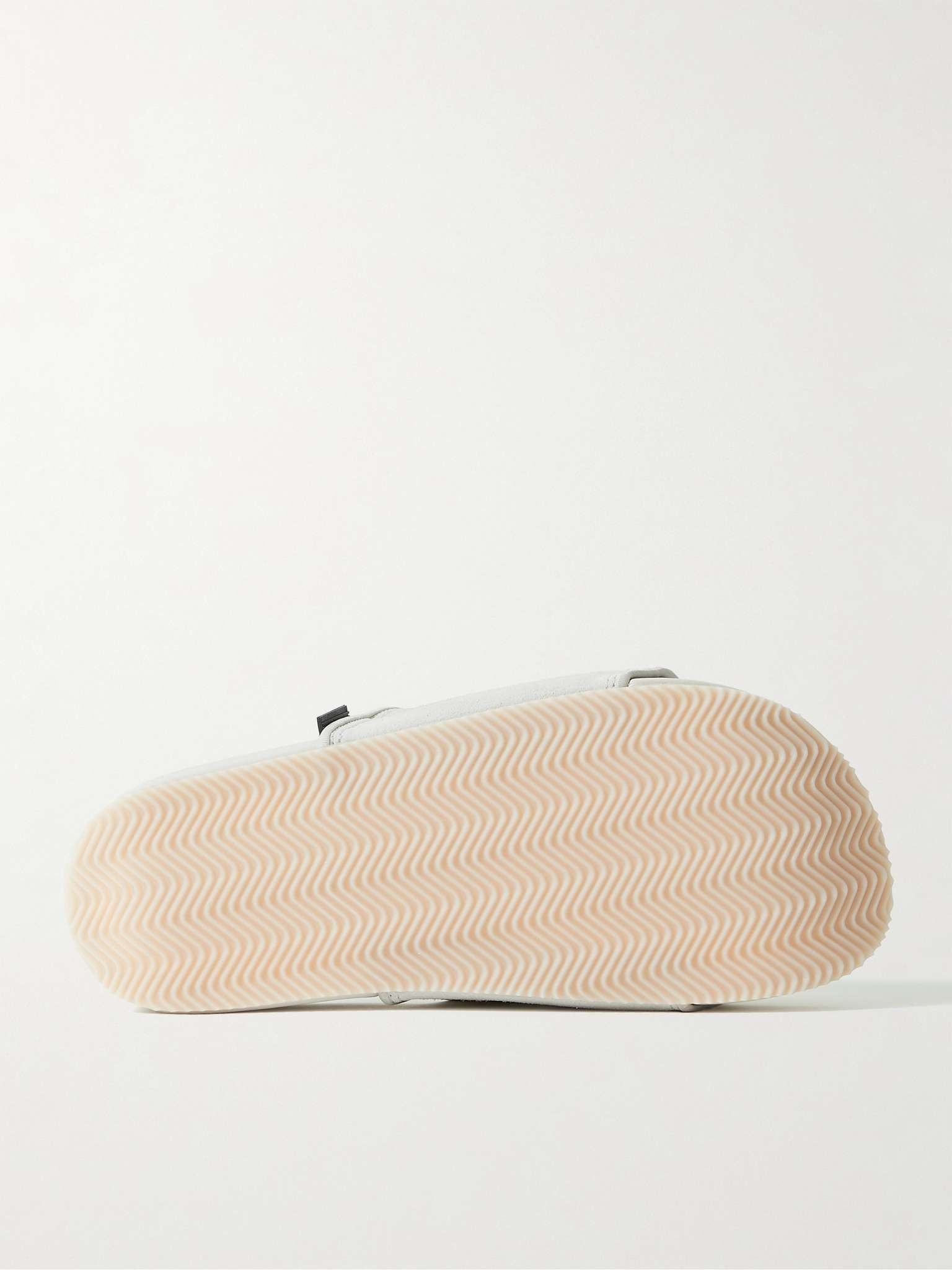 Suede and Leather Slides - 7