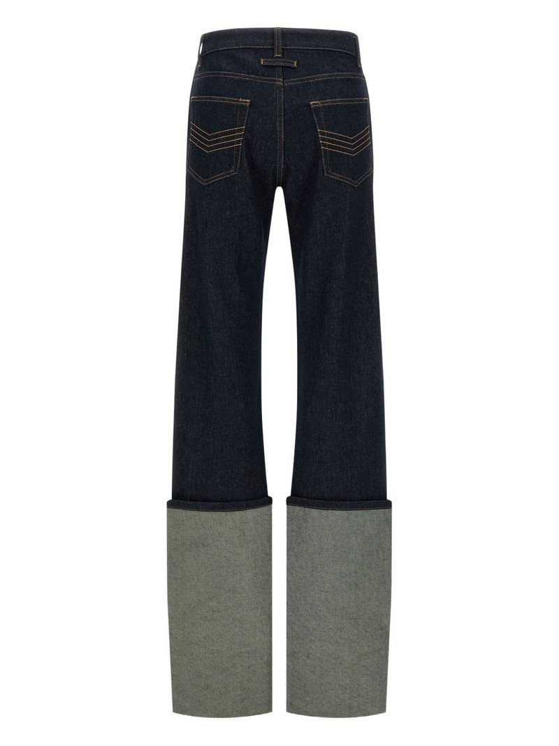 Jean Paul Gaultier maxi turn-up jeans outlook