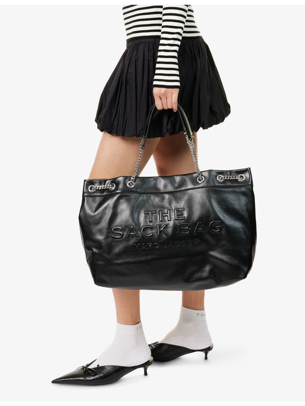 The Chain Sack Leather Shoulder Bag - 2