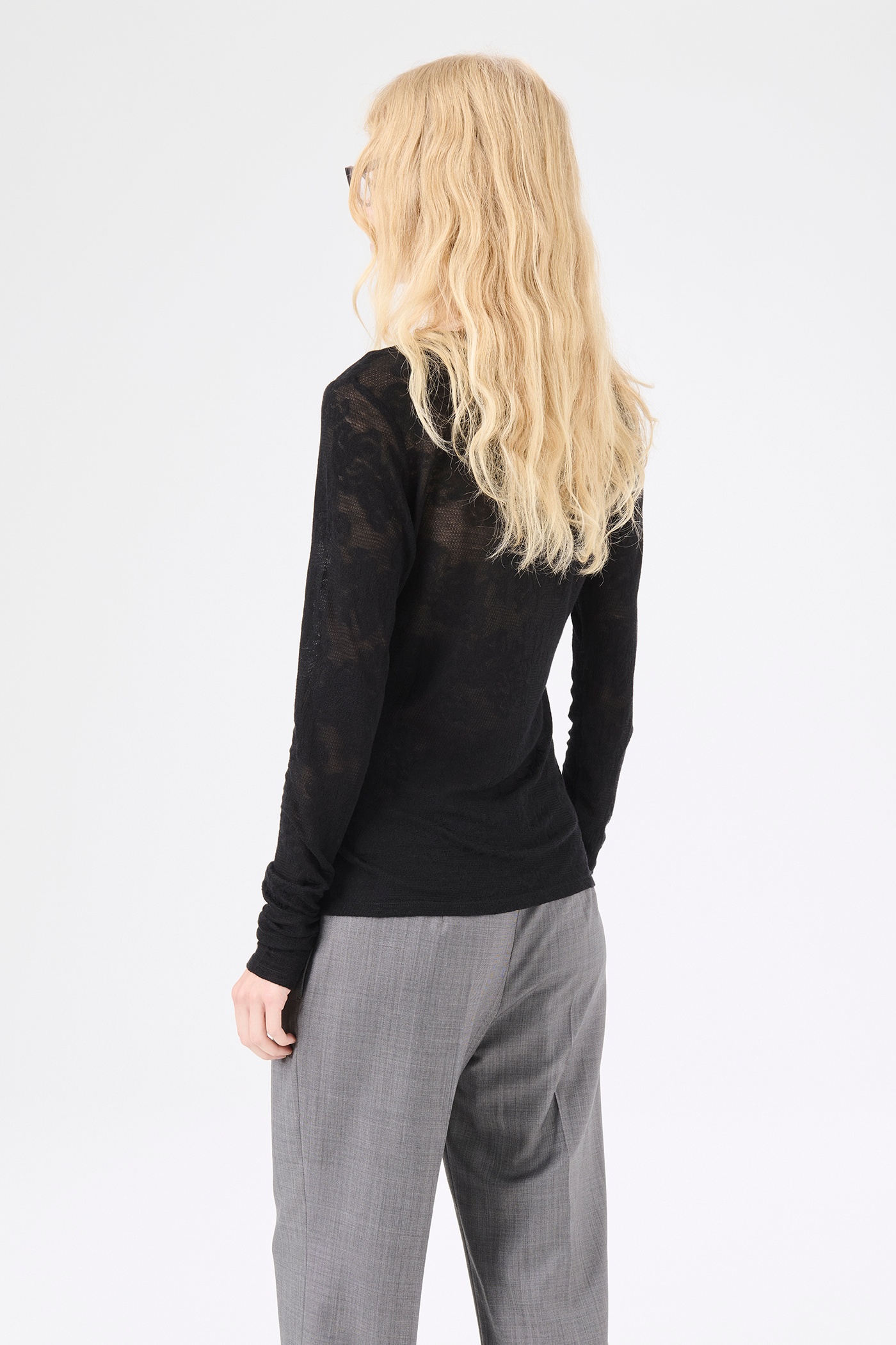 Super Slim Longsleeve Black Romantic Thermal Paisley - 3
