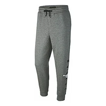 Men's Air Jordan JUMPMAN AIR Fleece Long Pants/Trousers Gray AA1455-091 - 1