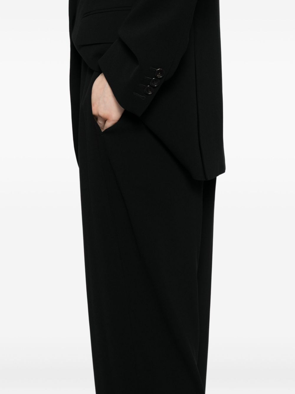 pleated wide-leg trousers - 5