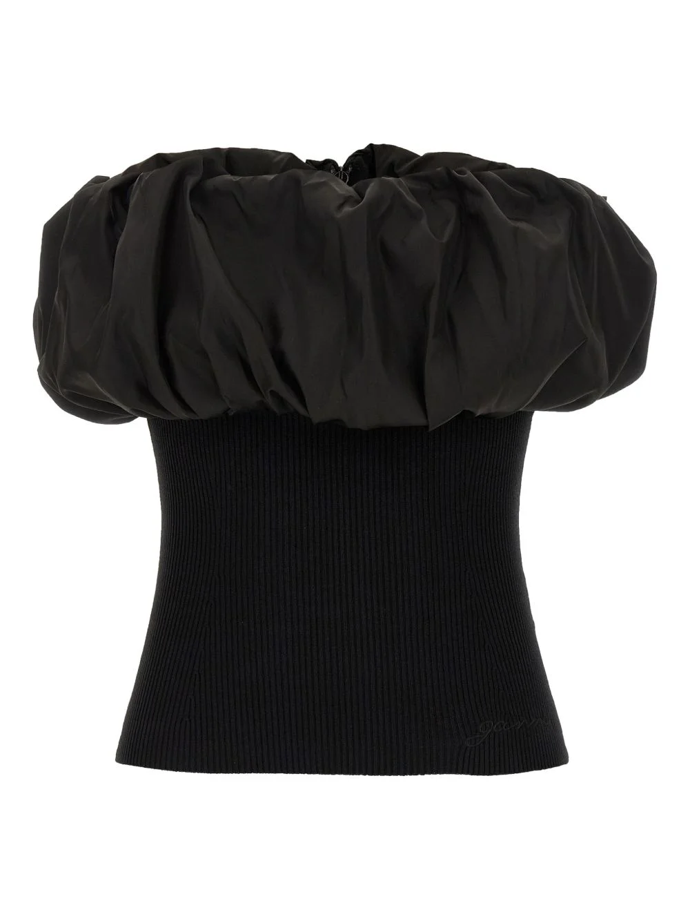 ribbed off-the-shoulder top - 1