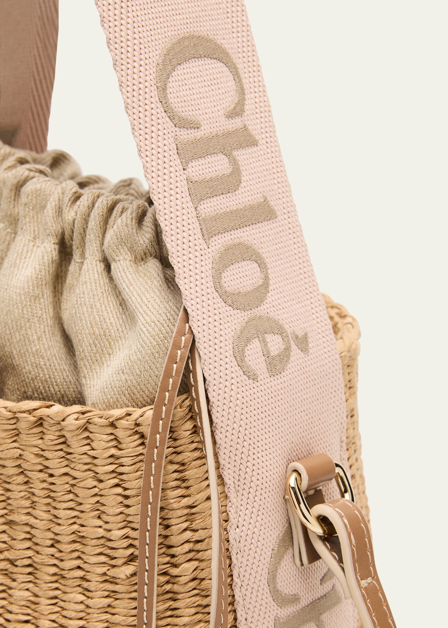 Woody Small Mifuko Basket Bag with Logo Webbing - 5