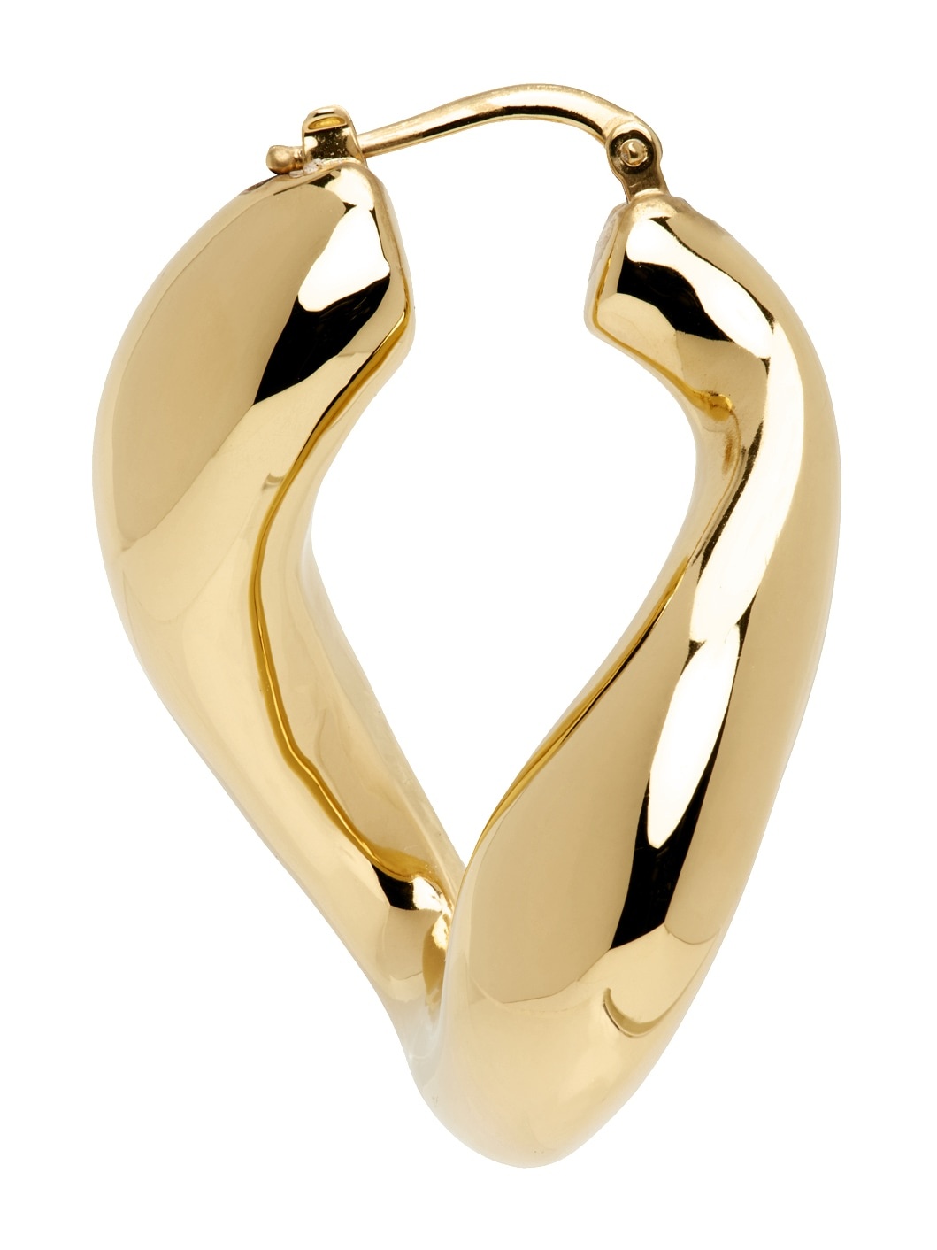 Gold Sculptural Hoop Earrings - 1