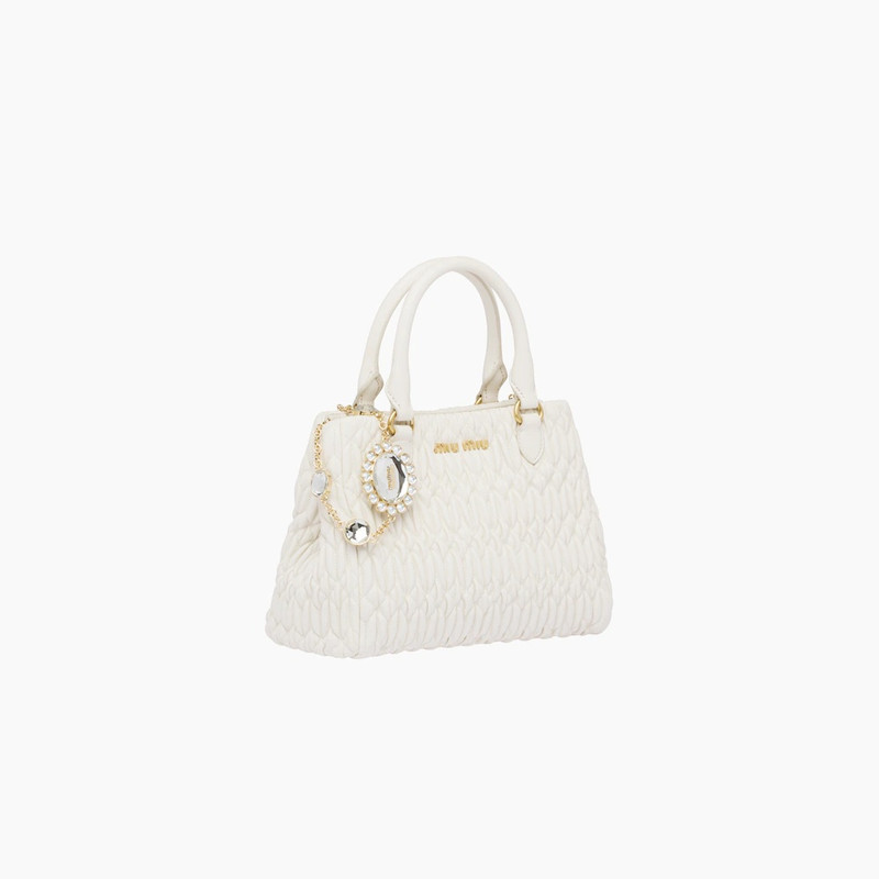 Miu Miu Miu Crystal cloqué nappa leather handbag outlook