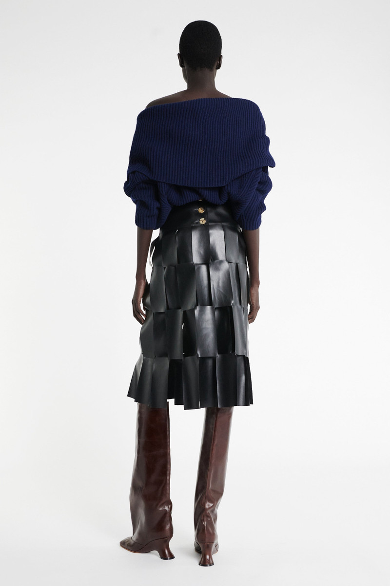 MIDI MULTI RECTANGLE SKIRT BLACK 3