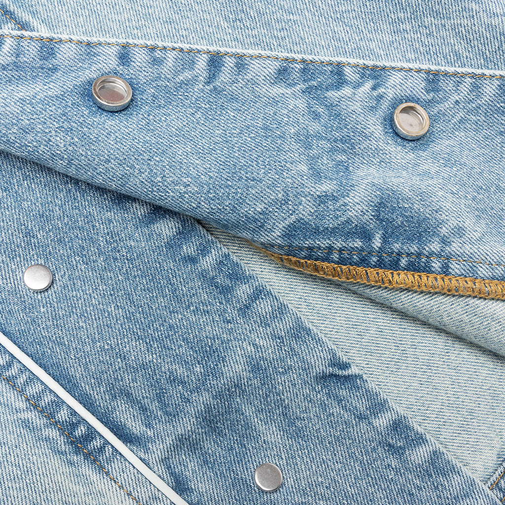 DENIM TRACK LOGO CARGOS - LIGHT WASH - 5